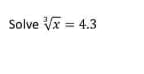 Solve Vx = 4.3
