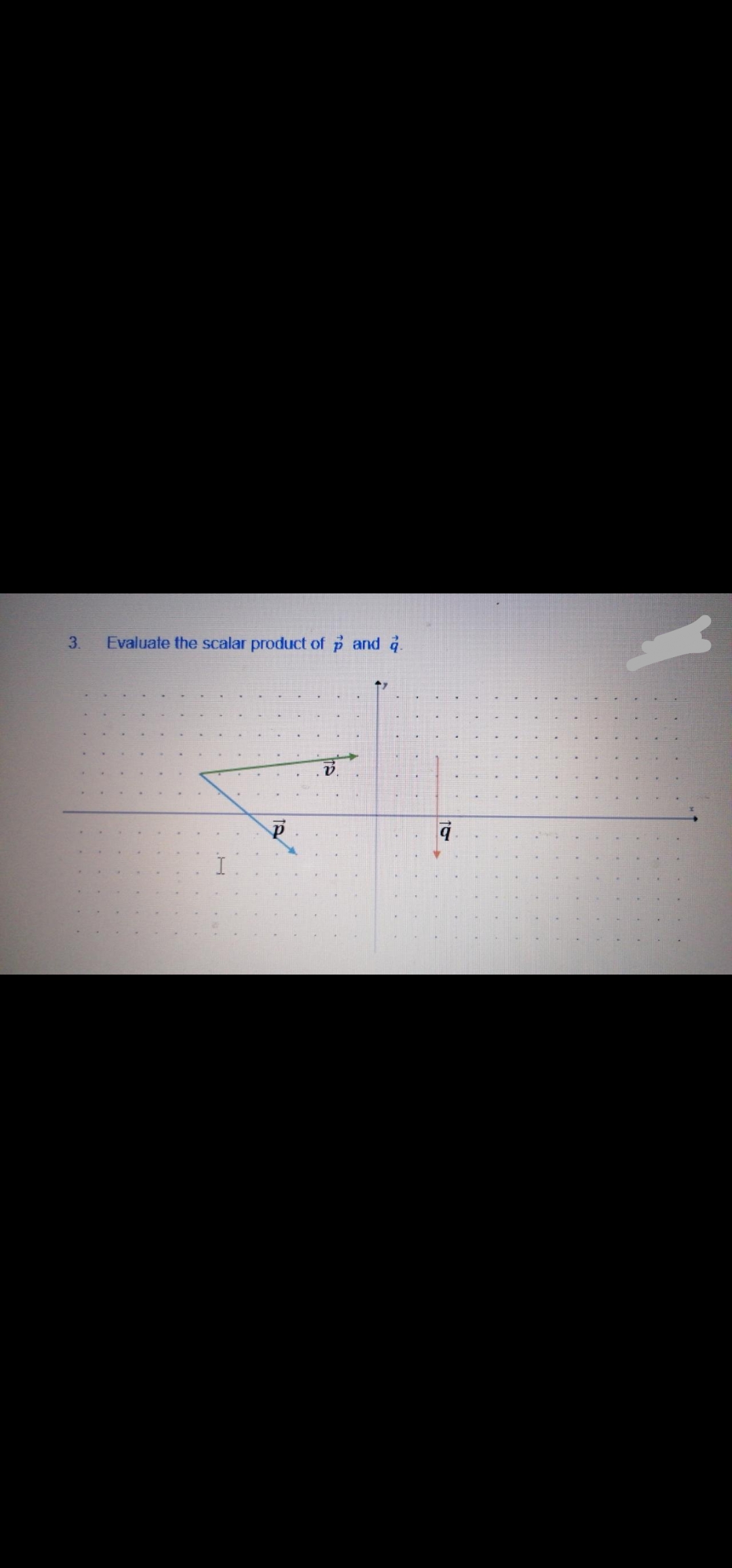 3.
Evaluate the scalar product of p and a.
