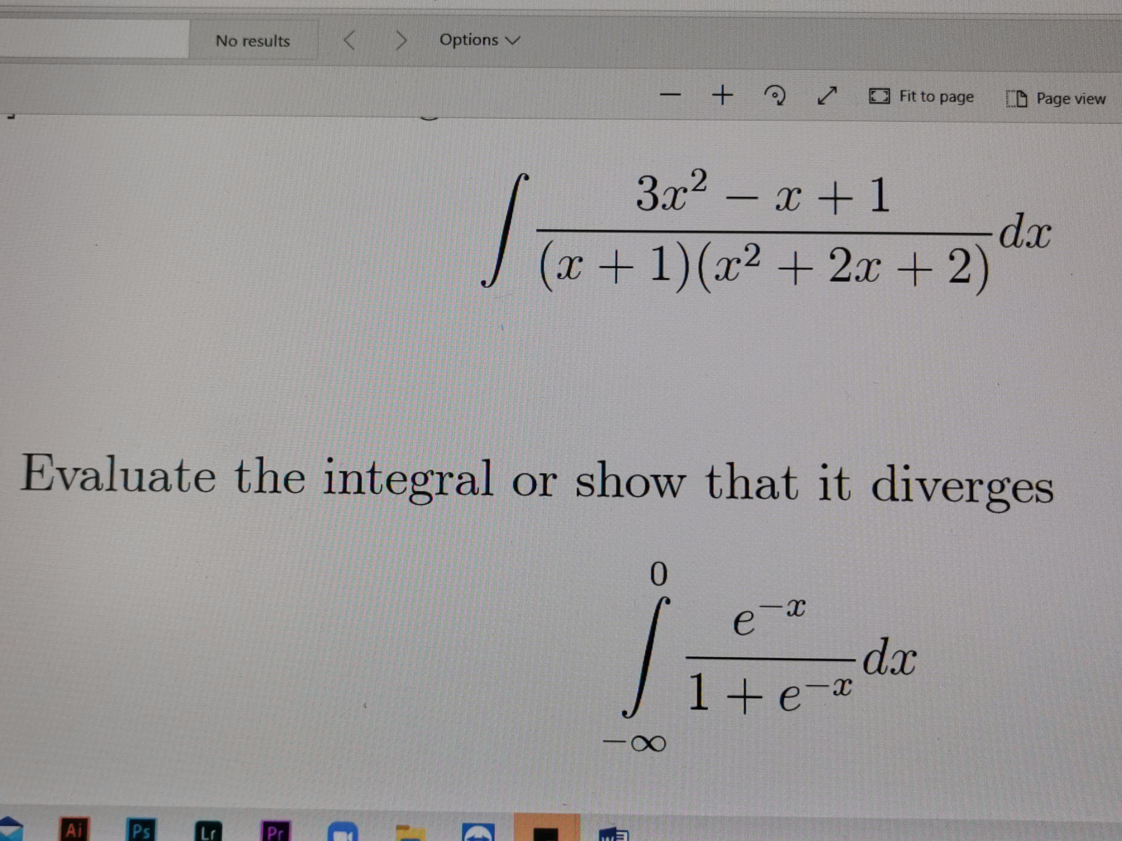 Evaluate the integral or show that it diverges
e
dx
1+e-x

