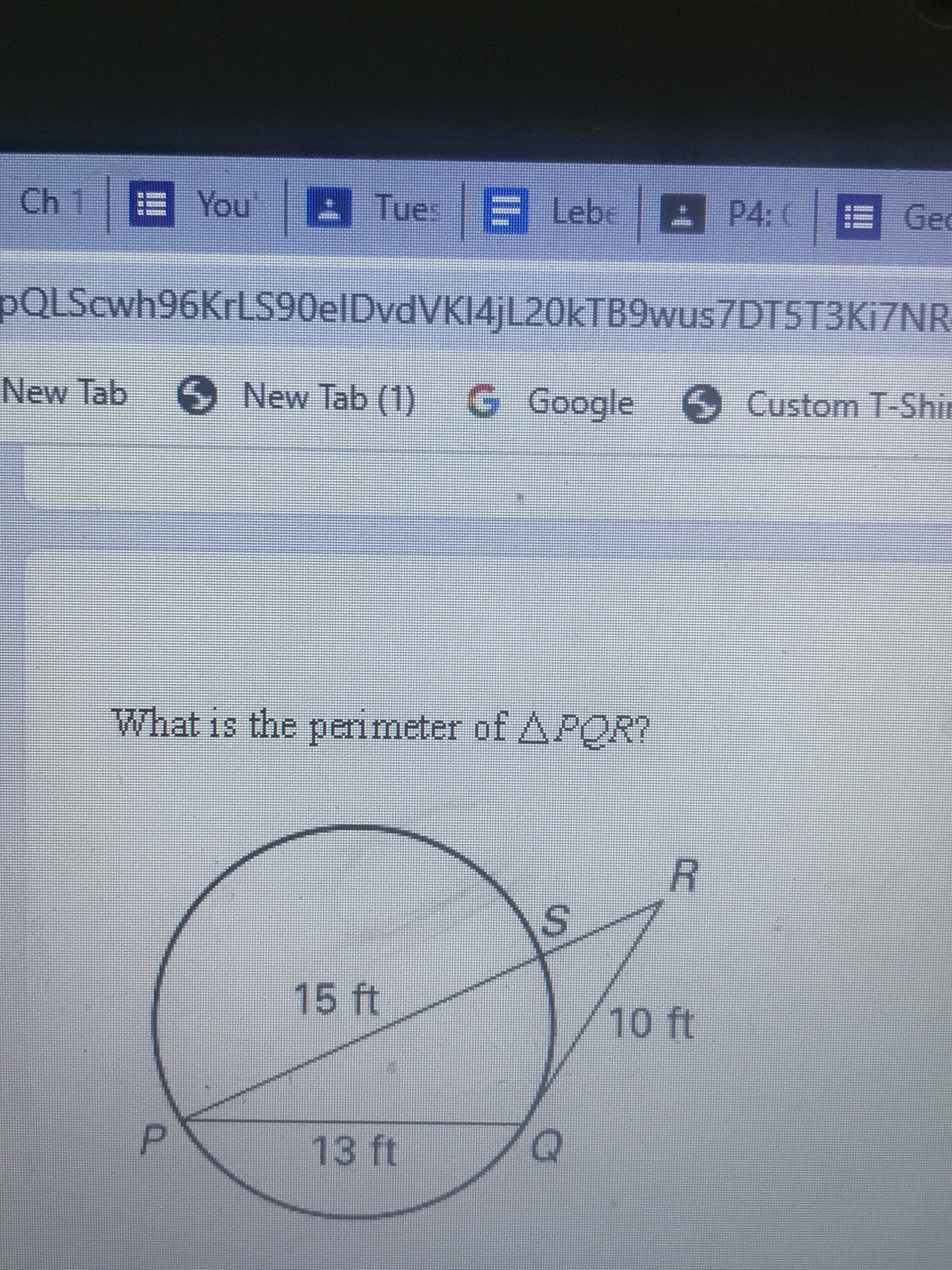 What is the perimeter of APQR?
