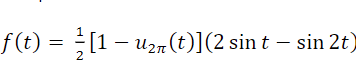 f(t) = [1– uzn(t)](2 sin t – sin 2t)
