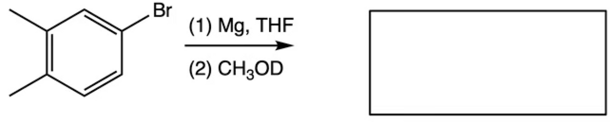 Br
(1) Mg, THF
(2) CH3OD
