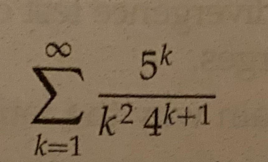 k=1
5k
k²4k+1