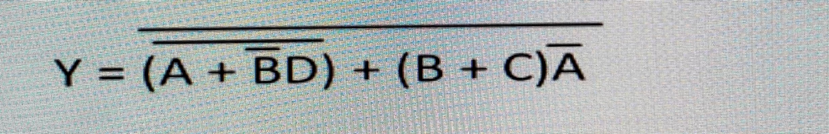 Y = (A + BD) + (B + C)A

