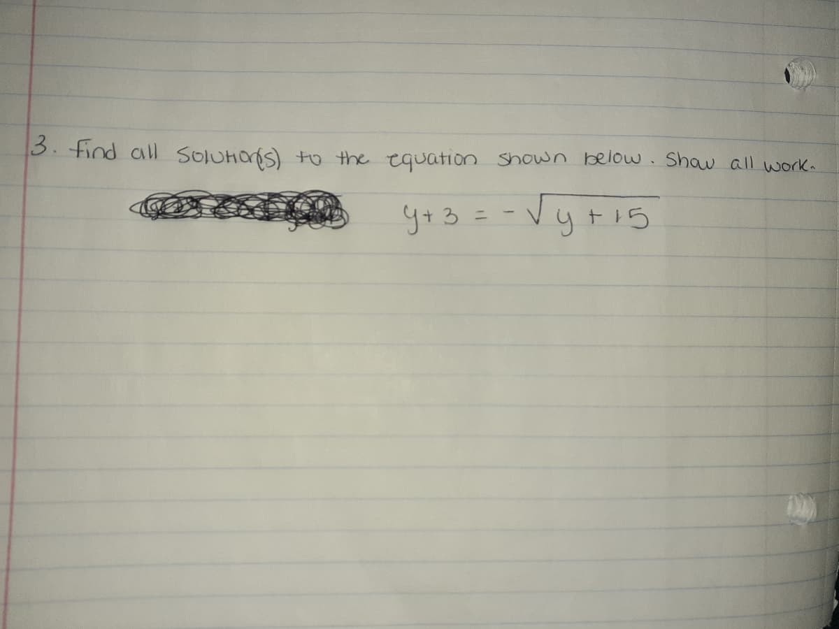 3. find all SolUhangs)
to the equation Shown below. Shaw all work.
yo3 =
Vytis
%3D

