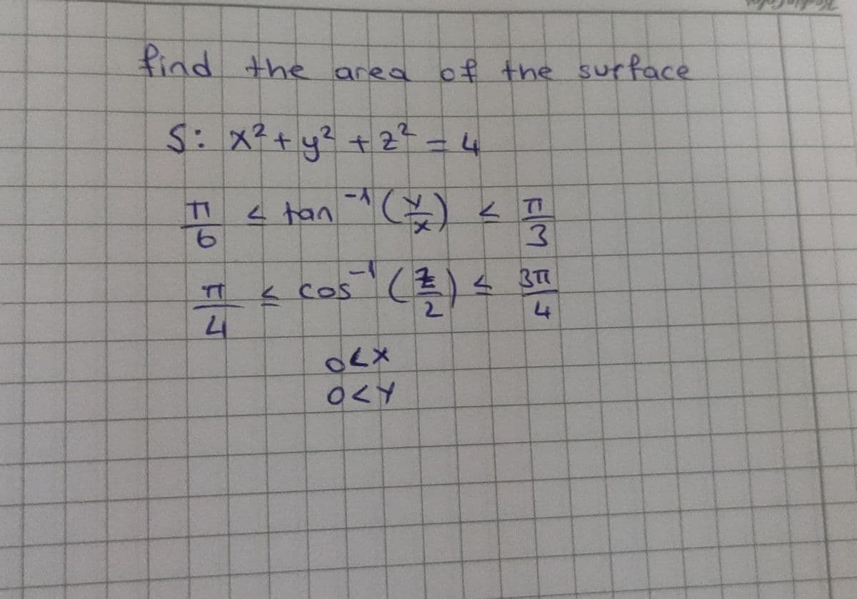 find the area of the surface
S: x?+y? +2ーム
4.
Y-
9.
SCOS
* Cos (主
に3
Eさ
FO
