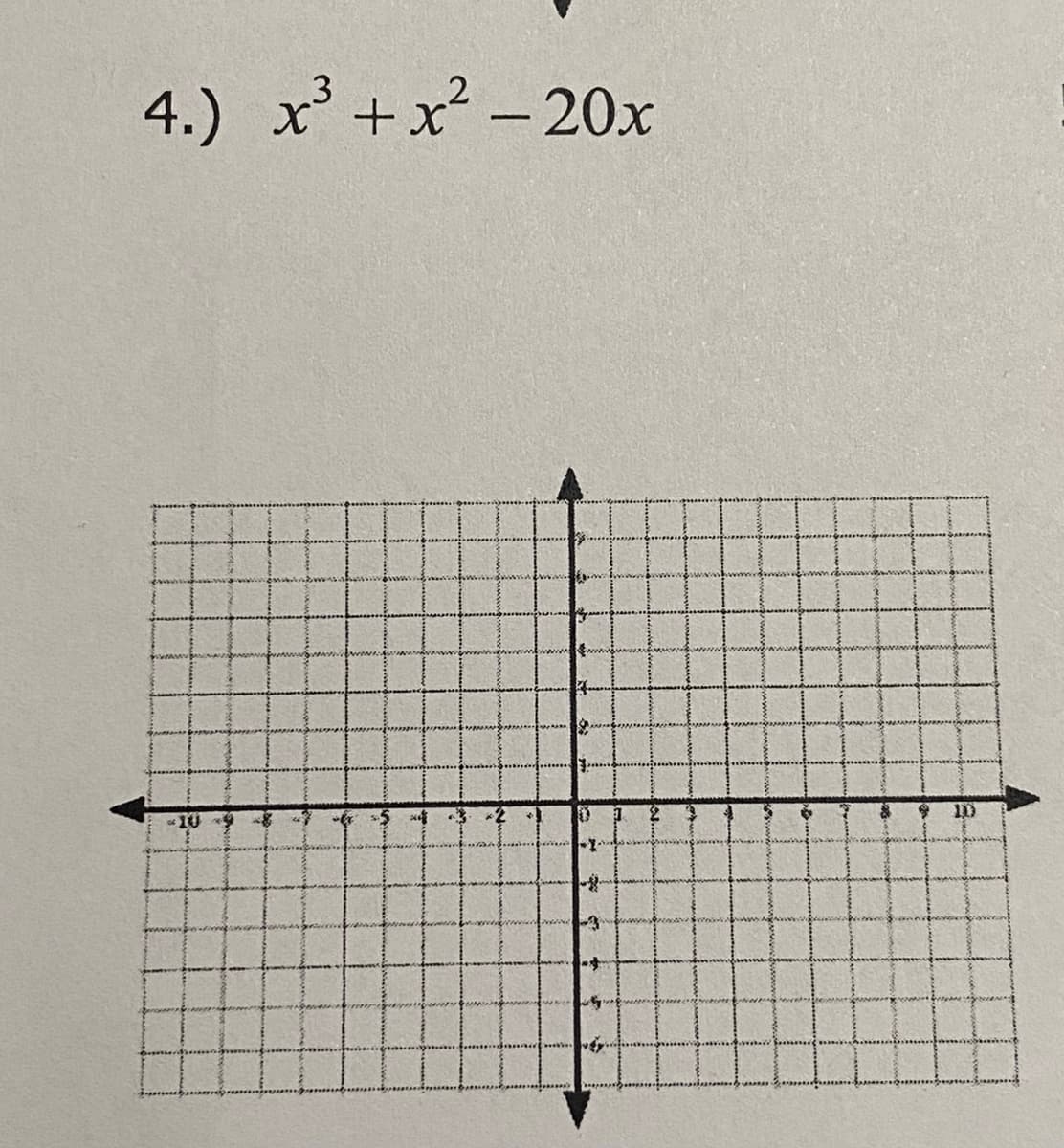 4.) x +x? - 20x
10

