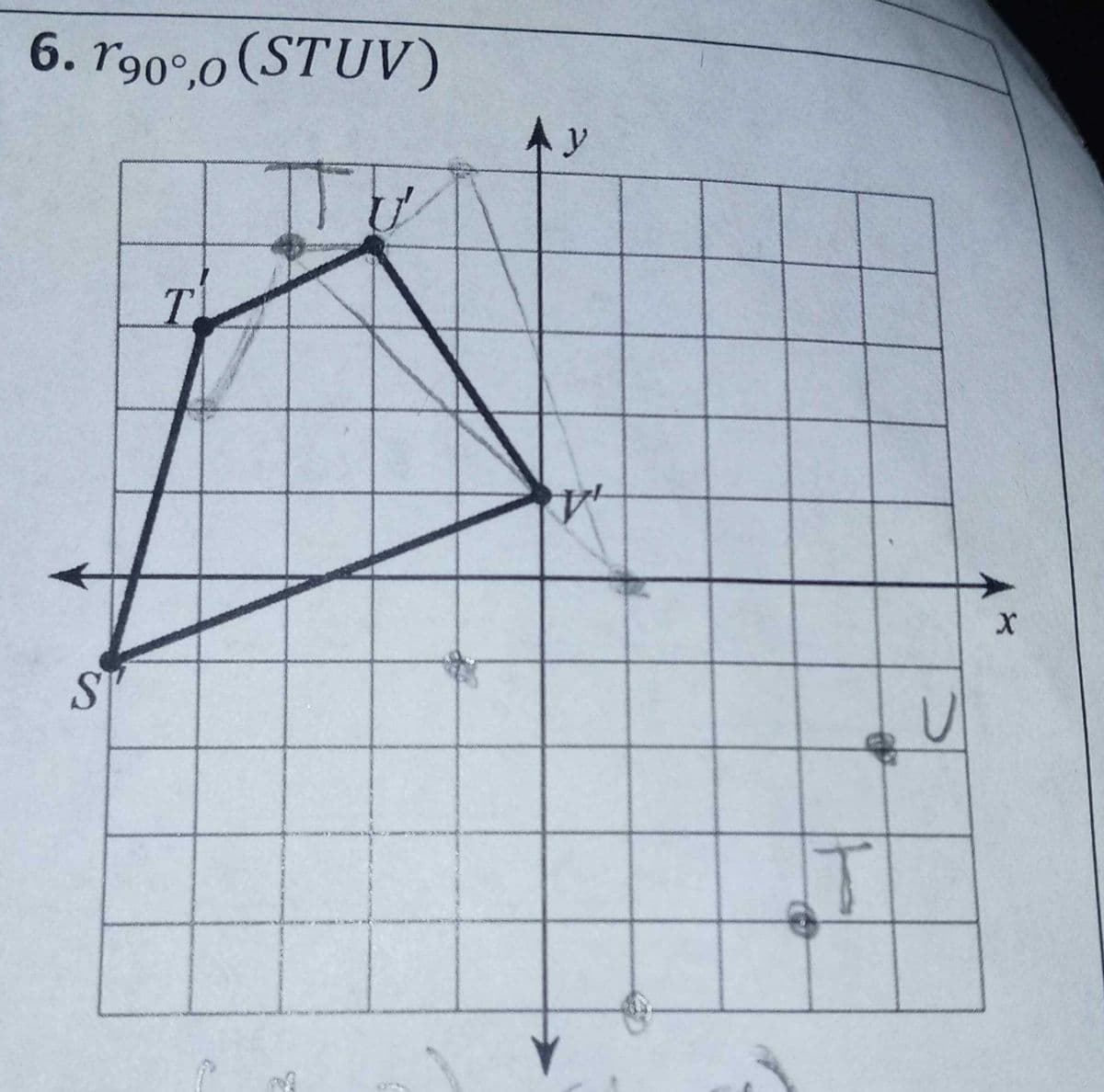 6. r90°,o(STUV)
本y
T.
