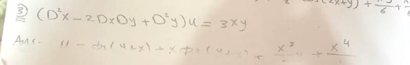 2 (Dx-2Dx0y +O'y)u= 3Xy
%3D
Ans.
4
