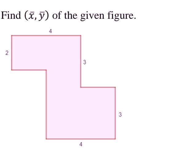 Find (x, y) of the given figure.
4
2
3
4
3