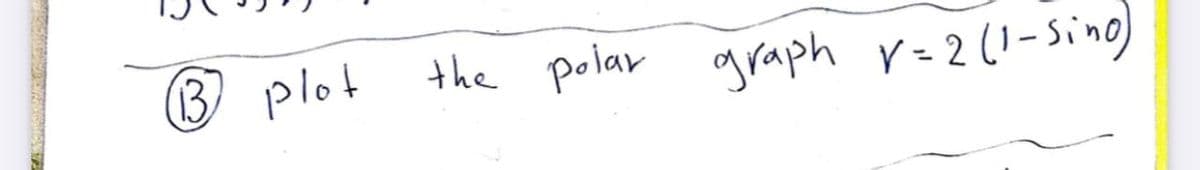 3 plot
the polar graph r=2(1-Sino)
