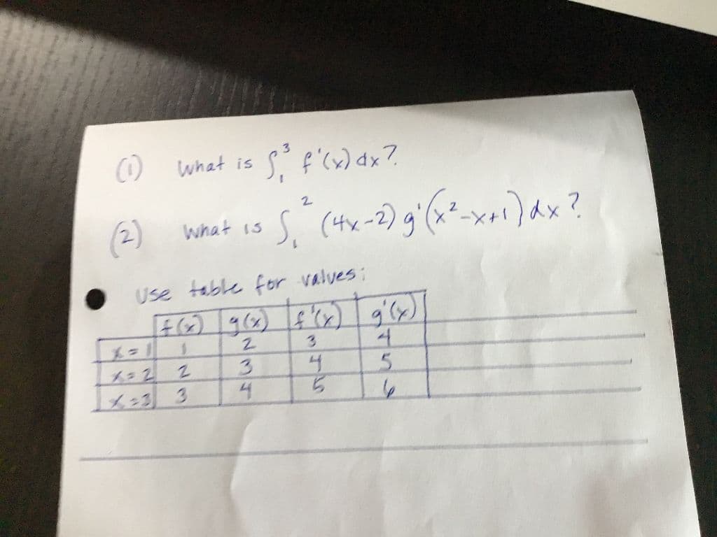 O what is
s f'(w) ax?.
(2)
What is
1.
• Use table for valves:
4.
5.
3.
L23 3
N34
