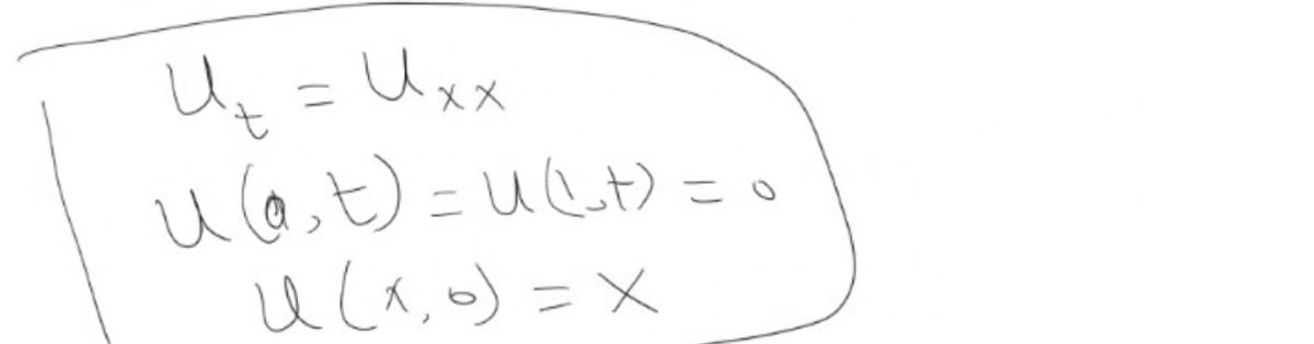 U = Uxx
7.
u@,t) =uLt) = 0
