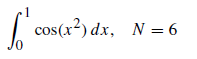 cos(x²) dx, N = 6
