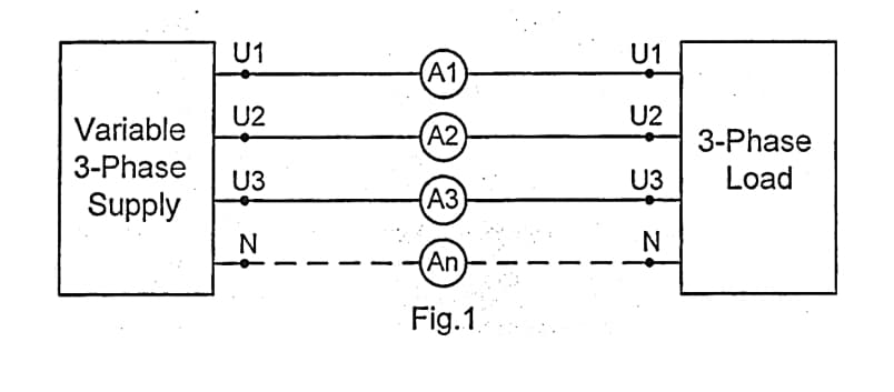 U1
U1
(A1)
U2
3-Phase
U2
Variable
(A2
3-Phase
U3
U3
Load
Supply
АЗ
(An)
Fig.1.
