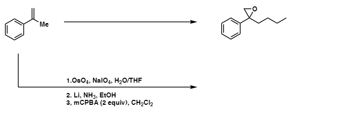 Me
1.0804, NalO4, H20/THF
2. Li, NH3, ETOH
3, mCРBA (2 еquiv), CH2C\2
