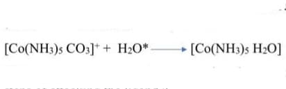 [Co(NH3)s CO3]* + H2O*.
[Co(NH3)s H20]
