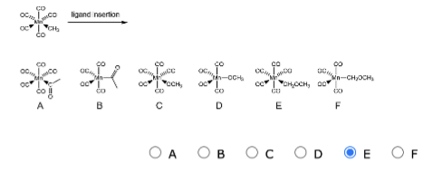 gn-CHDCH,
ligand nsertion
co
co
co
co
ac |
oc
OCH,
CHOCH, 0
čo
Co
A
B
D
E
F
O A
O B
O c
O D
O E
O F
