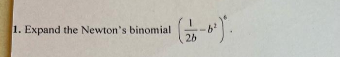 1. Expand the Newton's binomial
2b