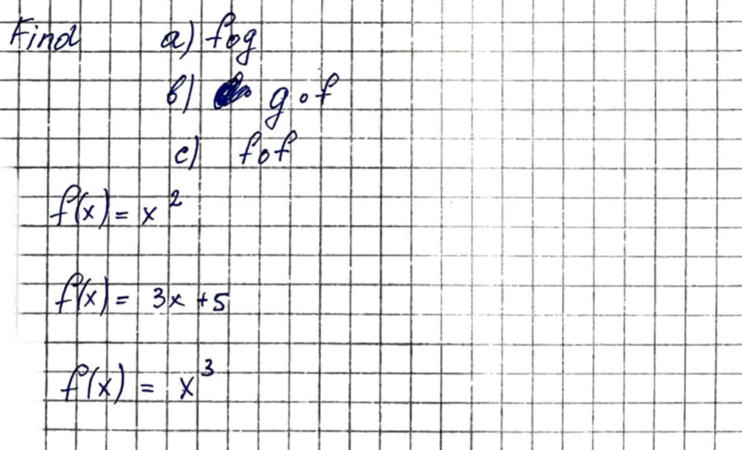 Find
机9-f
c) fof
区
(X=
3x #5
3.
