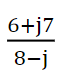 6+j7
8-j
