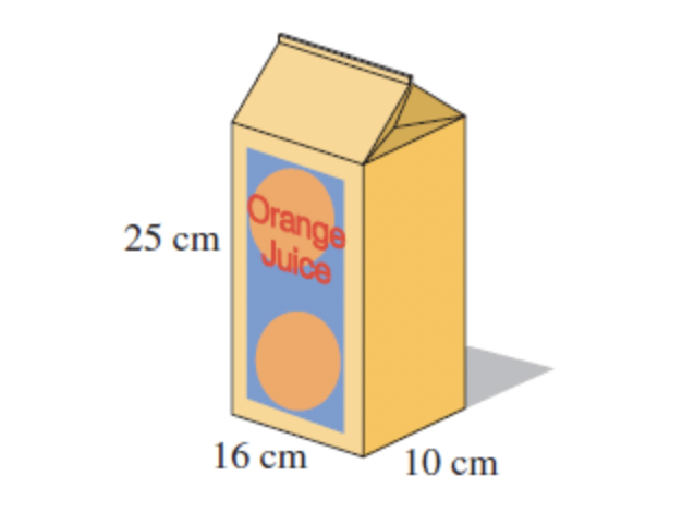 Orange
25 cm Juice
10 cm
16 cm
