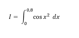 -0,8
I =
cos x? dx
