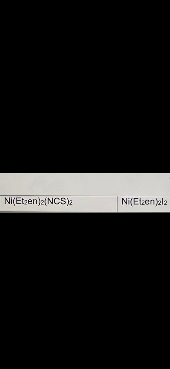 Ni(Et2en)2(NCS)2
Ni(Et2en)2l2