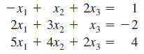 -x, + x2 + 2x3
2x, + 3x,
3x, + X,
-2
5x, + 4x, + 2x3 :
Xз
4
4)
