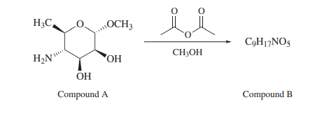 H3C,
„OCH3
C9H17NO5
CH;OH
H2N"
OH
Compound A
Compound B
