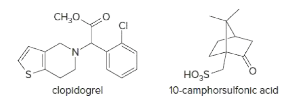 CH30,
CI
`N'
НO,S
clopidogrel
10-camphorsulfonic acid
