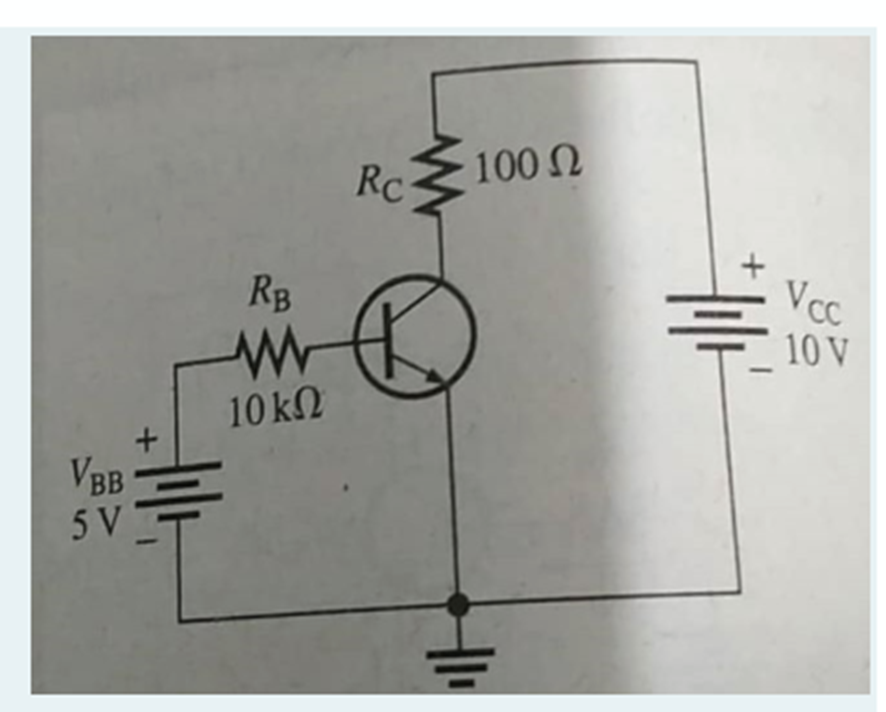 VBB
5V
+
RB
Μ
10 ΚΩ
Rc
100 Ω
Vcc
10 V