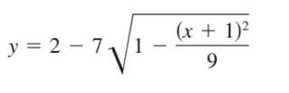 (x + 1)²
y = 2 – 7,/1
9.
