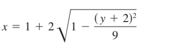 (y + 2)²
1
x = 1 + 2,
