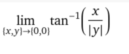 lim tan
{x,y}→{0,0}
lyl
