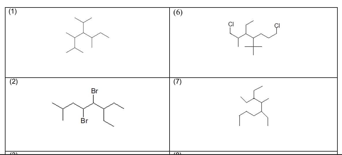 (1)
(6)
(2)
(7)
Br
Br
