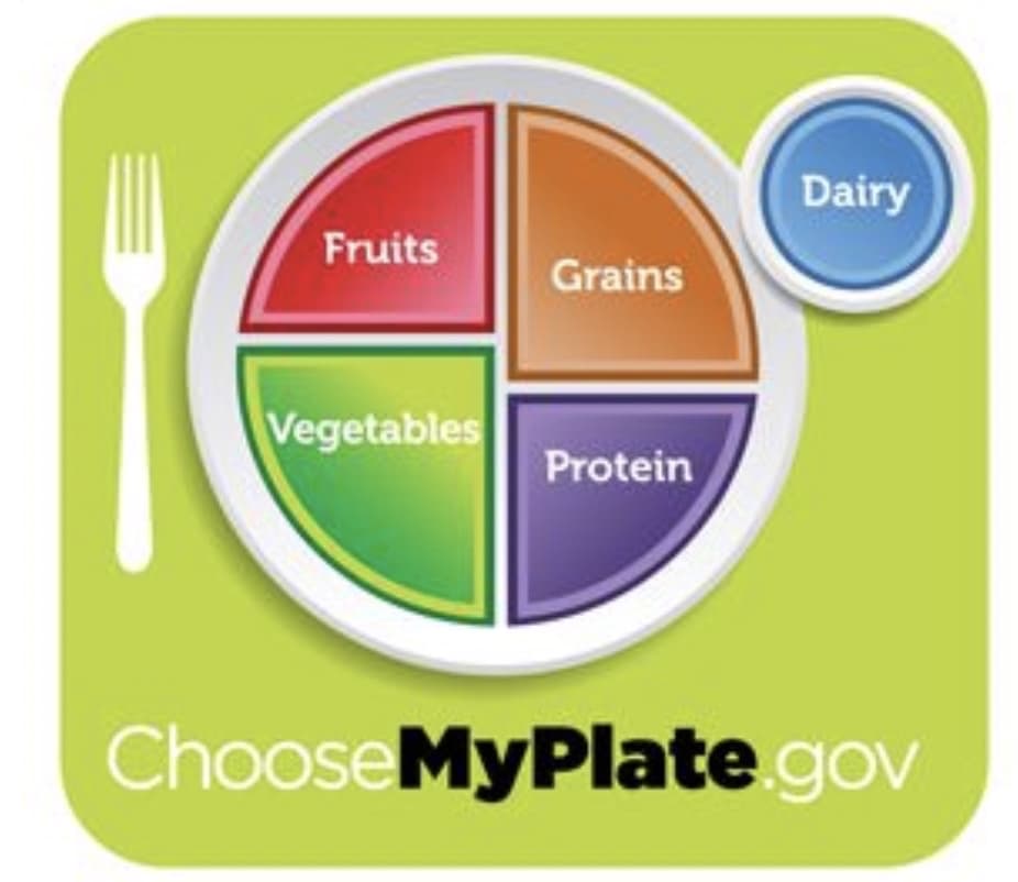 Dairy
Fruits
Grains
Vegetables
Protein
Choose MyPlate gov
