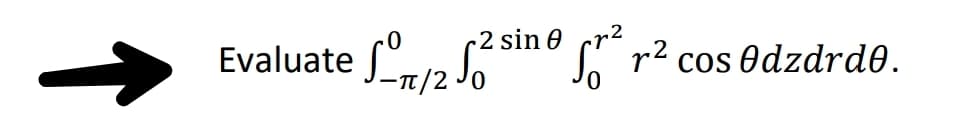 Evaluate a/2 So
-2 sin 0
->
cos Odzdrd0.
