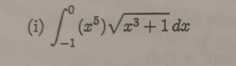 (1) /
(25)Vx³+1 dx
-1
