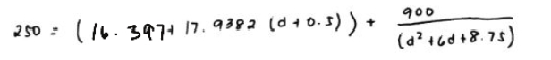 (d+0.5) ) +
900
కo : ( /4. 347+ /7. 93P2
(a?16d +8.75)
