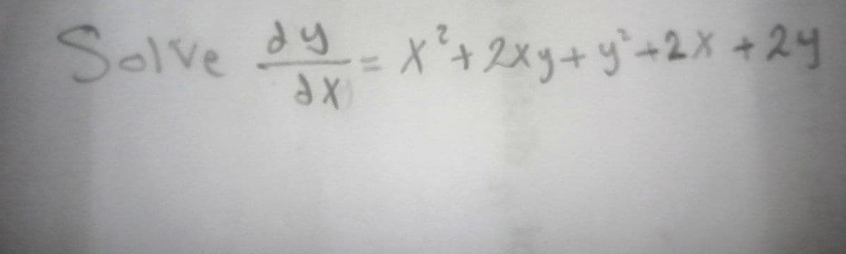 Solve 2y.x42xg+y'=2x + 24
