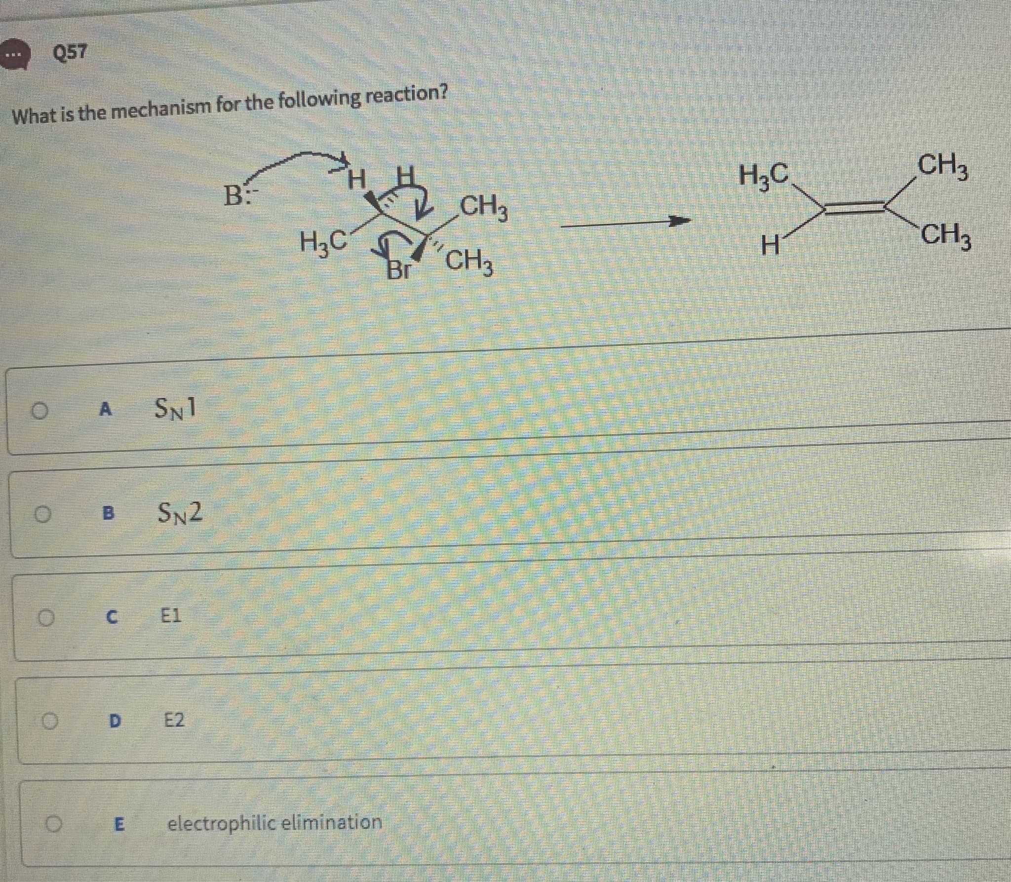 What is the mechanism for the following reaction?
