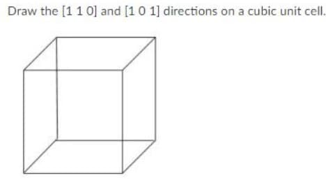 Draw the [11 0] and [10 1] directions on a cubic unit cell
