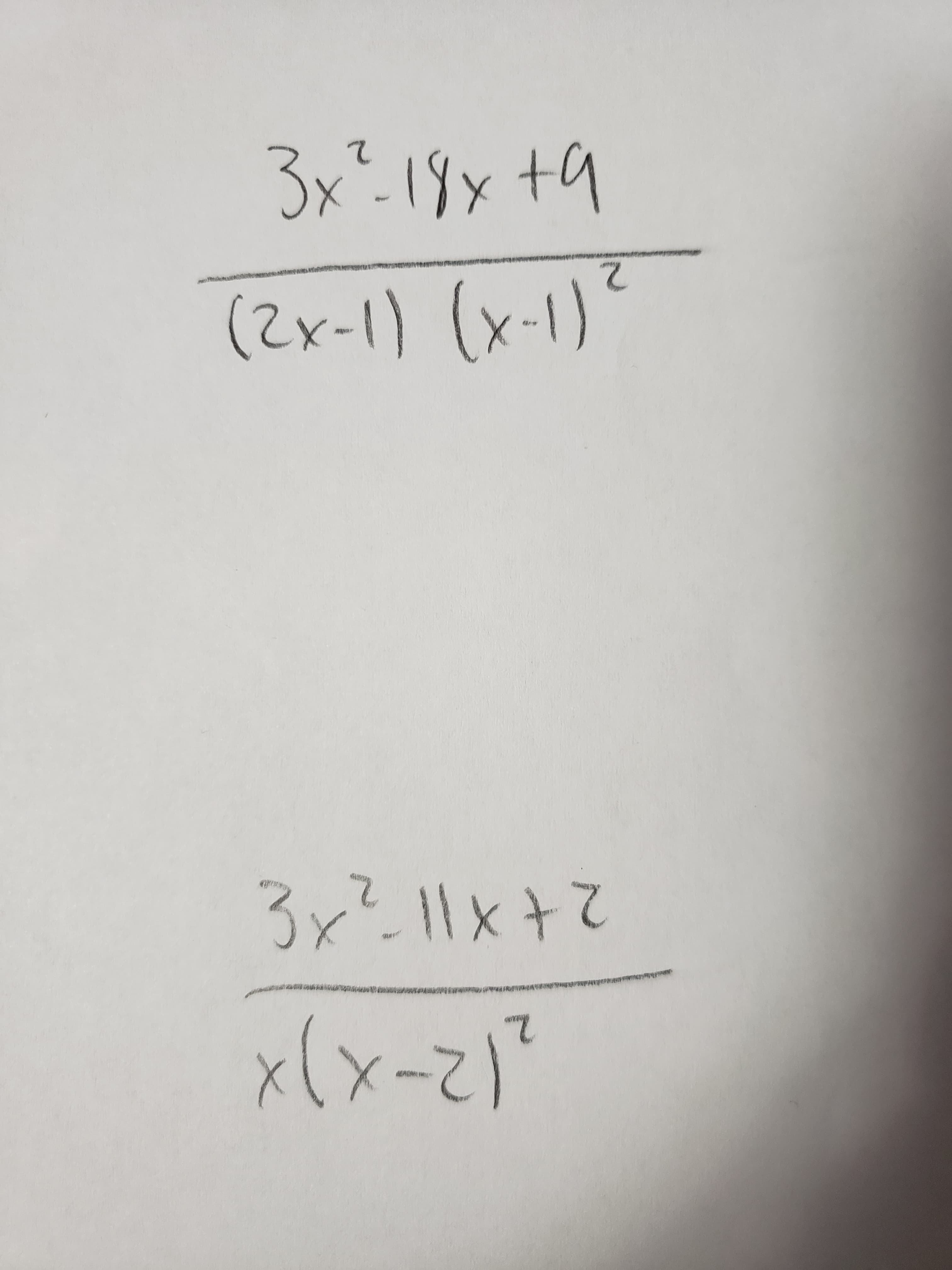 3x-19 t
(2x-1) (x-1)
3x2-11xt7
EPDL
12-x)X
