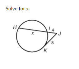 Solve for x.
H
8.
