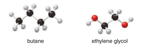 butane
ethylene glycol
