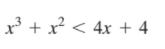 x + x? < 4x + 4
