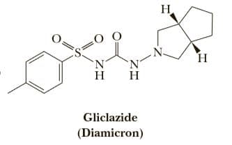 H.
H
'N'
H
'N'
H
Gliclazide
(Diamicron)
