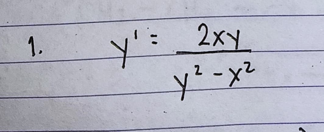 1.
y= 2xy
2
