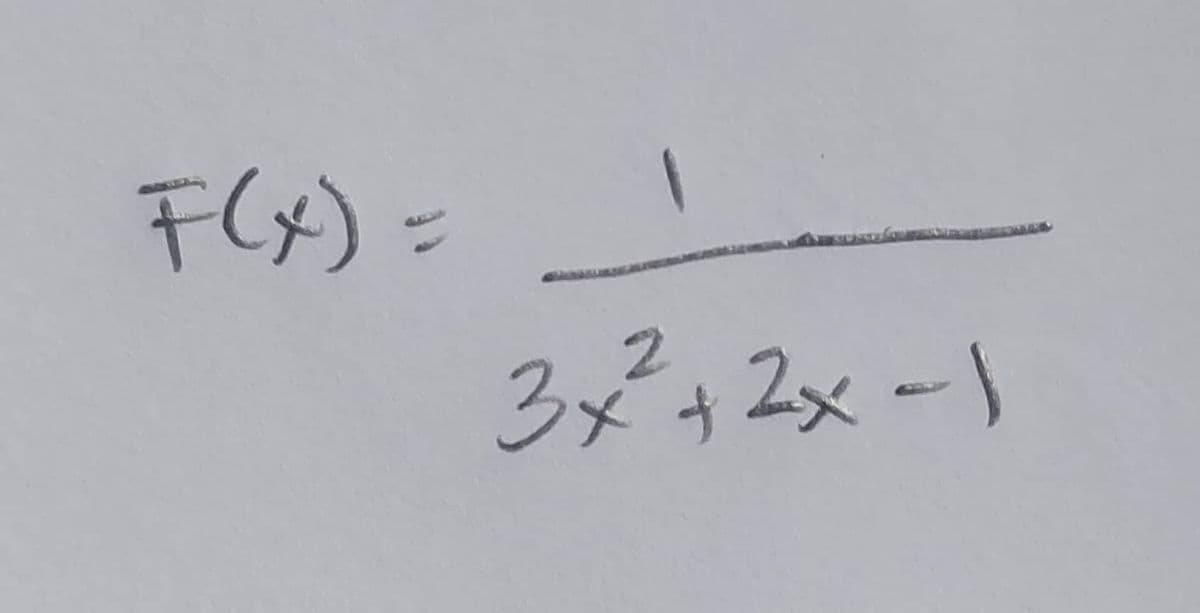 F(x) =
3x²+2x-1